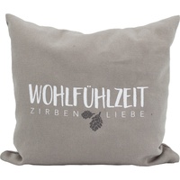 herbalind Zirbenkissen 'Wohlfühlzeit - Zirbenliebe' 40x40cm