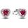 Pandora Ohrstecker Erhabenes Herz Rot 298427C04 Silber onesize