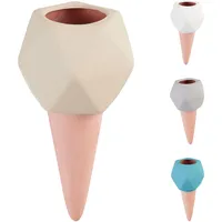 Relaxdays Tonkegel Bewässerung, Gießkegel 4er Set, Gießhilfe für Zimmerpflanzen