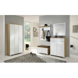 Möbel Kraft Garderobenpaneel Duna 80 x 109 x 27 cm Weiß