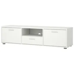 Ebuy24 Media TV Tisch 2 Türen 1 Schublade weiß.
