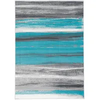 Pergamon Pergamon, Modern, Türkis, Grau, Textil, 190x280 cm, Teppiche & Böden, Teppiche