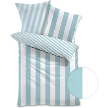 Traumschlaf Los Angeles Gestreift Blau 200 x 220 cm + 2 x 80 x 80 cm