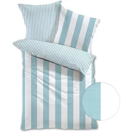 Traumschlaf Los Angeles Gestreift Blau 200 x 220 cm + 2 x 80 x 80 cm