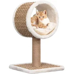 Katzen-Kratzbaum mit Tunnel und Spielzeug 56 cm Seegras