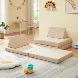 [en.casa] Spielsofa Norhulta 150 x 66 x 46 cm Cord beige