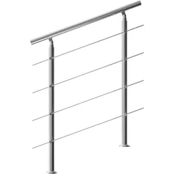 Treppengeländer Edelstahl 100cm 4 Streben