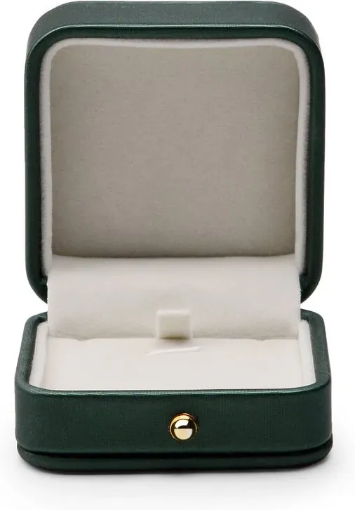 Fanxi wunderschöne Box in Schwarzgrün für Ring & Anhänger, Premium-PU-Leder, Schmuckpräsentationsbox, Geschenk- & Erinnerungsbox für Heiratsantrag, Verlobung, Hochzeit, Bräutigam-Ringbox mit Metallverschluss, Neujahrsverkauf, Top-Geschenkideen