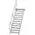 Günzburger MUNK Aluminium-Treppe Plattform 45° 12 Stufen