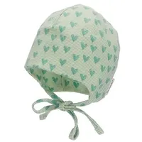 Sterntaler Beanie Herzen grün, 39 cm
