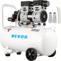 Vevor Flüsterkompressor 50 L, Leise Ölfrei Kompressor 750 W, Ölfrei Luftkompressor 68 dB, Druckluftkompressor 230 V, Silent Druckluft Kessel 170 L / min Abgasvolumen, mit Eingebautem Abluftventilator
