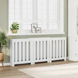 vidaXL Heizkörperverkleidung Weiß 205x21,5x83,5 cm Holzwerkstoff