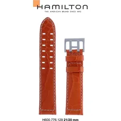 Hamilton - Khaki Navy Band-set Leder-orange-21/20 H690.776.129 - orange
