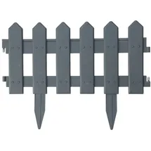 PROGARDEN Blumenständer Palisade für Garten, Kunststoff, 40 x 20 cm grau