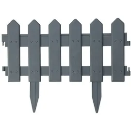 PROGARDEN Blumenständer Palisade für Garten, Kunststoff, 40 x 20 cm grau