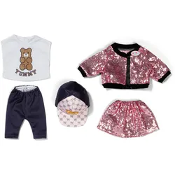Zapf BABY born Glam Outfit 43cm, Puppen-Kleiderset, 3 Jahr(e)