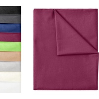 GREEN MARK Textilien Bettlaken | Betttuch | Laken | Leintuch | Haustuch 100% Baumwolle ohne Gummizug vielen Größen und Farben Größe:240x275 cm, Bordeaux rot