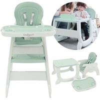 Daliya® Multihok Baby & Kinder Hochstuhl Multifunktion - Mal und Spieltisch mit Stauraum - Esstisch mit extra Tablet Kinderstuhl Kindertisch Babystuhl Kinderhochstuhl (Türkis)