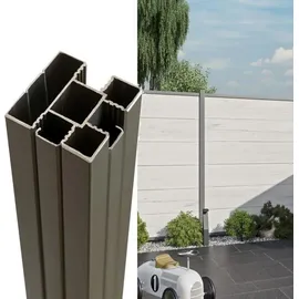 Tetzner & Jentzsch Zaunpfosten 6,8 x 180 cm Anthrazit/Aluminium