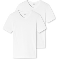 SCHIESSER UNCOVER by SCHIESSER Herren T-Shirt 2er Pack - V-Ausschnitt, Weiß 2XL