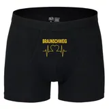 multifanshop Boxershorts Herzschlag schwarz/gelb XXL 2er Pack