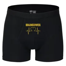 multifanshop Boxershorts Herzschlag schwarz/gelb XXL 2er Pack
