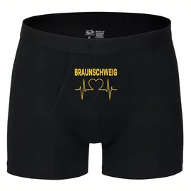 multifanshop Boxershorts Herzschlag schwarz/gelb XXL 2er Pack