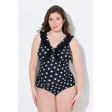 Ulla Popken Badeanzug Damen Schwarz 46/48