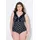 Ulla Popken Badeanzug Damen Schwarz 46/48