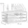 Relaxdays Make Up Organizer Acryl, 2-teilige Schminkaufbewahrung mit 4 Schubladen, Transparent