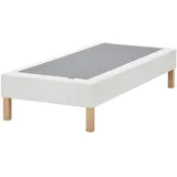 IKEA LYNGÖR Boxspring mit Beinen weiß 90x200 cm