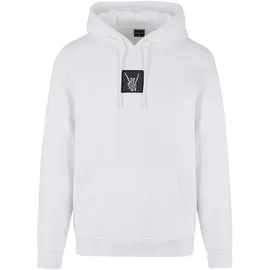 Mister Tee Skelett Patch Kapuzenpullover White XL
