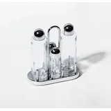 Alessi Menage-Set 5tlg. Kristall, Kristalloptik Silber