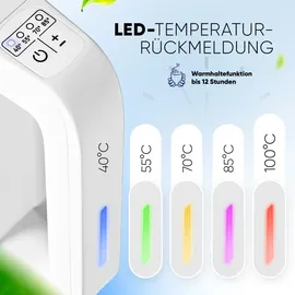 STILLSTERN Wasserkocher Temperatureinstellung [1,7L | 40-55-70-85-100°C], 12 Std. Warmhalten, Präzisionsausguss aus Edelstahl, Anti-Fingerprint, Schnelles Aufheizen [2200W], Leise,