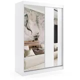 altdecor Kleiderschrank, Weiß, Holzwerkstoff, 160x216x61 cm, Schlafzimmer, Kleiderschränke, Schwebetürenschränke