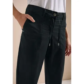 Cecil Stoffhose CECIL "Style Scarlett", grün, Web, 62% Baumwolle, 34% Lyocell, 4% Elasthan, unifarben, normal lang, Hosen Stoffhose,