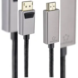 Renkforce DisplayPort / HDMI Verbindungskabel DisplayPort Stecker, HDMI-A Stecker 2.00 m Schwarz UHD 8K @ 60 Hz, UHD 4K @ 120Hz