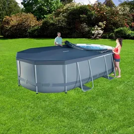 BESTWAY Poolabdeckung Flowclear grau 300x200 cm