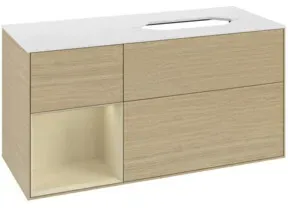 V&B Waschtischunterschrank Finion 120x60 cm, Reg li si Gr m Lac, Oa Veneer