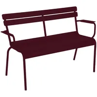 Fermob Luxembourg 2-Sitzer-Gartenbank Aluminium - schwarzkirsche