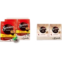 Senseo Pads Classic - Kaffee RA-zertifiziert - 5 Vorratspackungen x 32 Kaffeepads & Pads Café Latte, 80 Kaffeepads, 10er Pack, 10 x 8 Getränke