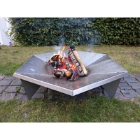 Feuerschale „Hexagon“ aus 2 mm Stahl, Feuerstelle, Feuerkorb, Feuertonne
