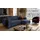 marpur Eckcouch Cordstoff 2-Sitzer Blau