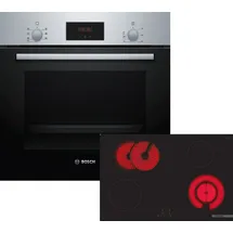 Bosch Einbau-Backofen-Set, HBF133BR0 + PKN811BA2E, Einbau-Backofen, Elektro-Kochfeld HBD231BR81