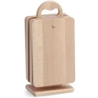 Zeller Brettchenständer Buche 7-tlg. 15 x 9 x 31 cm Beige
