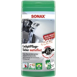 SONAX Kunststoffpflegemittel KunststoffPflegeTücher seidenmatt Box 0,099 L