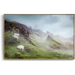 Coco Maison Highlands Bild 100x70cm - Blau/Grün/Braun