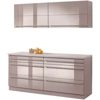 WIHO KÜCHEN Küchenzeile Chicago 180 cm braun