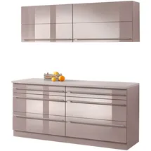 WIHO KÜCHEN Küchenzeile Chicago 180 cm braun