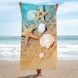 Strandtuch 70x150 cm 3D Seestern, Microfaser Handtücher, Strandlaken Handtuch, Schnell Trocknen Strandhandtuch Herren Frauen Badetücher, Badetuch, Strandtücher